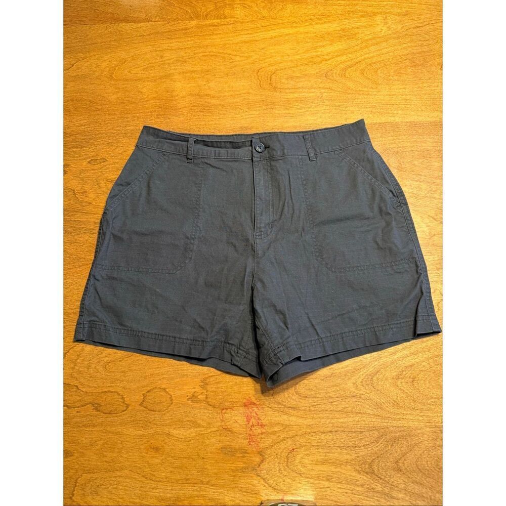 Eddie Bauer Women's Adventurer Stretch Ripstop Shorts Charcoal Gray Size 12